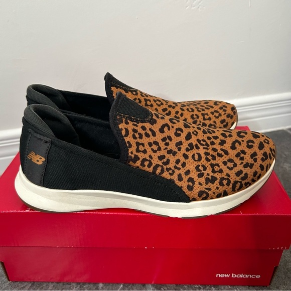 New Balance DynaSoft Nergize Slip On Sneaker Leopard Print Size 8B - Picture 1 of 13